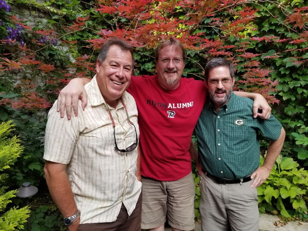 alumni Tom Horvath, Larry Huebner, and Bret Jaeger